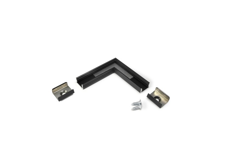 Úchyty, spojky, závěsný materiál - SLIM8 Rohová spojka černý elox, 89150021 - foto 1