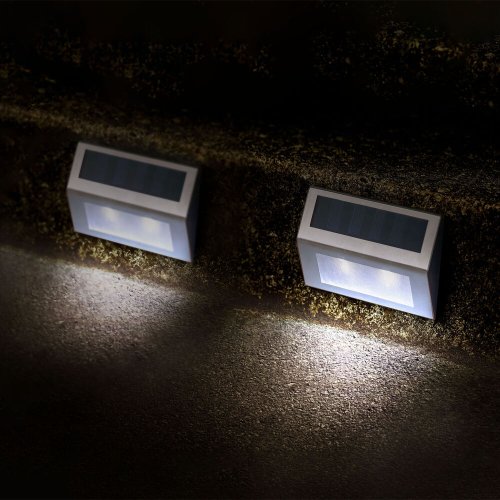 Nástěnná - Modee Lighting LED solární nástěnná lampa 108, IP44, 6000K, 2ks - foto 1