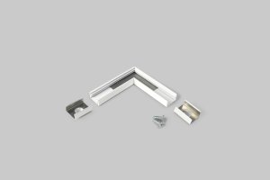 Úchyty, spojky, závěsný materiál - SLIM8 Rohová spojka bílá, 89150001