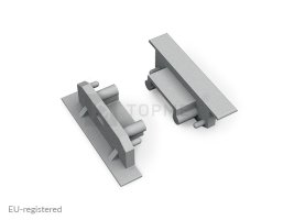 Difuzory a koncovky - GROOVE14 koncovka stříbrná GEN2 SQ s otvorem, A3980040