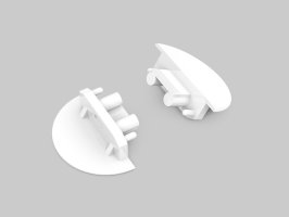 Difuzory a koncovky - Koncovka profilu GROOVE10 gen2 s dírou bílá, 76980001