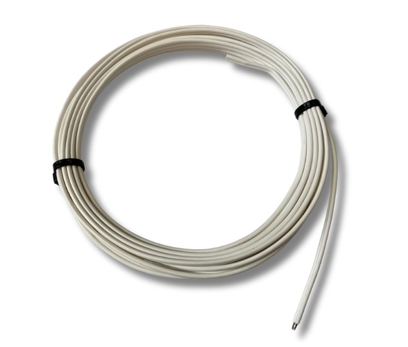 Dvojlinky, RGB a CCT kabely - Bílý kabel 2x0,5 mm2, s jednostranným cínováním - foto 1