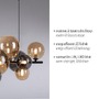 Podélná - PN 2583-18 POPSICLE LED závěsné svítidlo černá sklo kruhové dekorativní teplá bílá do interiéru 3000K - PAUL NEUHAUS - foto 3
