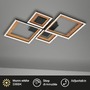 Hranatá - BRILO 3727-015 LED stropní svítidlo, 53 cm, 24 W, 120 lm, černá-dřevo - BRILO - foto 3