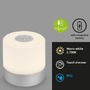Na stůl - BRILO 7461014 LED nabíjecí stolní lampa, 7 cm, USB-C, 2W, 150lm, matný chrom - BRILO - foto 3