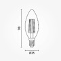 E14 - LED C35 E14 6W FILAMENT - foto 3