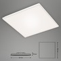 Hranatá - BRILO 7376-216 Bezrámečkový LED panel, 59,5 cm, 3800 lm, 38 W, bílé - BRILO - foto 3