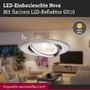 Kruhová - P 92327 LED vestavné svítidlo 3-krokové-stmívatelné Nova GU10 Flat výklopné 3x4,9W 230V stmívatelné 2700K kov kartáčovaný - PAULMANN - foto 3