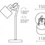 Stolní lampy pracovní - RED R13904 CELEIA stolní matná černá česaná měď 230V E27 40W - RED - DESIGN RENDL - foto 3