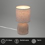 Stolní lampy dekorační - BRILO 7538011 Ino stolní lampička, látkové stínidlo, keramický podstavec, 15x28 cm (DxH), hnědá - BRILO - foto 3