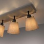 Bodová - LD 11902-29 RIALA LED stropní svítidlo 3 ramenné, hranaté, taube, otočné, látkové stínidlo - LEUCHTEN DIREKT / JUST LIGHT - foto 3