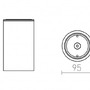 Přisazená - RED R14210 DUNE E27 stropní bílá 230V E27 9W IP65 - RED - DESIGN RENDL - foto 3