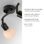 Bodová - LD 12151-18 LOKI LED stropní svítidlo 2 ramenné černé otočné spoty nadčasový design 3000K - JUST LIGHT - foto 3
