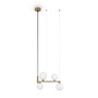 Kruhová - M MOD013PL-04BS1 Závěsné svítidlo Ring 4xG9 100W bílá/mosaz kov/sklo designové - MAYTONI - foto 3
