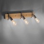Bodová - LD 13473-79 SLAT Stropní svítidlo z kovu a dřeva se třemi spoty v rustikálním designu - LEUCHTEN DIREKT / JUST LIGHT - foto 3