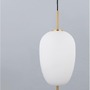 Koule - NV 9624063 Závěsné svítidlo LATO opálové sklo antický mosazný kov černý kabel E27 1x12W 230V IP20 bez žárovky - NOVA LUCE - foto 3