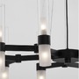 Dekorativní - NV 9006052 Závěsné svítidlo CENTURY matná černá a čiré a matné sklo (2m ocelové lanko) 20xG9 - NOVA LUCE - foto 3