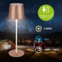 Stolní lampy dekorační - BRILO 7708014 Bota stolní lampa - 2,6W, 120lm, nabíjecí, LED, stmívatelné, dotykový vypínač, teplá bílá, kávová - BRILO - foto 3