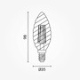 E14 - LED Twist C35 E14 4W FILAMENT - foto 3