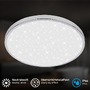 Kruhová - BRI 3934018 Tak stropní svítidlo pr.33 cm - 22W, 2400lm, LED, hvězdné nebe, IP44, chrom - BRILONER - foto 3