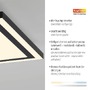 Hranatá - LD 14451-18 LED stropní svítidlo 45x45cm, černá, dálkové ovládání, CCT, ovládané přes aplikaci Tuya stmívatelné 2700-5000K - JUST LIGHT - foto 3