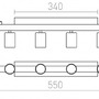 Dekorativní - RED R11795 RALLONG 4 stropní základna chrom 230V E27 4x42W - RED - DESIGN RENDL - foto 3