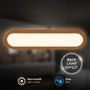 Koupelnová - BRI 2193014 BRILONER Pil svítidlo k zrcadlu - 10W, 1200lm, LED, přímé a nepřímé osvětlení, 35cm, teplá bílá, barva dřeva 2193014 - foto 3