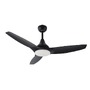 Ventilátory - NV 5267302 Stropní ventilátor se světlem SAMOA tělo z oceli matná černá a sklo 3ABS černé listy LED 18W 3000K - NOVA LUCE - foto 3