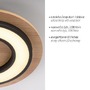 Kruhová - LD 14560-18 TOLA LED stropní svítidlo černé kruhové kovový a dřevěný dekor 3000K teplá bílá 3000K - JUST LIGHT - foto 3