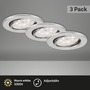 Kruhová - BRI 7225039 3ks sada LED vestavné svítidlo, pr. 8,6 cm, 3 W, hliník (starý kód: BRI 7225-039) - BRILONER - foto 3