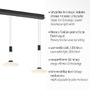Vícečetná - PN 2081-18 LAUTADA LED Závěsná lampa 3 ramenné černá stmívatelné nastavitelná výška SimplyDim 3000K - PAUL NEUHAUS - foto 3