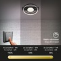 Kruhová - BRI 3026-015 LED stropní svítidlo 43,5 cm 33W 3100lm černá - BRILONER - foto 3