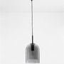 Válec - NV 9236700 Závěsné svítidlo VELOR dvouvrstvé kouřové sklo černý kabel černá kovová základna E27 1x12W 230V IP20 bez žárovky - NOVA LUCE - foto 3