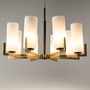 Dekorativní - M MOD089PL-08BS Lustr Fortano 8xE27 40W bílá/mosaz kov/sklo designový - MAYTONI - foto 3