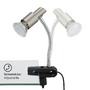 Stolní lampy s klipem - BRI 2877012P Flexibilní svítidlo se svorkou 12 cm 1xGU10 3W 250lm matný nikl (starý kód: BRI 2877-012P) - BRILONER - foto 3