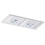 Hranatá - BPM 4267GU Vestavné svítidlo Aluminio Blanco, bílá, 2x50W, 230V - BPM - foto 3