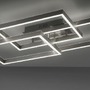 Hranatá - PN 6232-55 PAAN LED stropní svítidlo stříbrná barva, 82x50cm, stmívatelné, CCT, paměťová funkce 2700-5000K - PAUL NEUHAUS - foto 3