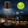 Stolní lampy dekorační - BRILO 7708015 Bota stolní lampa - 1,8W, 120lm, nabíjecí, LED, stmívatelné, dotykový vypínač, teplá bílá, černá - BRILO - foto 3