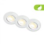 Kruhová - BRI 7587036 Klira 3ks sada LED vestavné bodové svítidlo 230V, stmívatelné, nastavitelné, bílé - BRILONER - foto 3