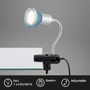 Stolní lampy s klipem - BRI 2989-010P Flexibilní svítidlo se svorkou 34 cm 1xGU10 3W 250lm titan-modrá - BRILONER - foto 3