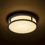 Koupelnová - RED R13677 GRANDE LED 25 stropní opálové sklo/černá 230V LED 12W IP44 3000K - RED - DESIGN RENDL - foto 3