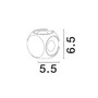 Nástěnná - NV 9226215 Venkovní nástěnné svítidlo ZARI bílý hliník a sklo Osram LED 4x1W 3000K 100-240V 4x38st. IP54 světlo ve čtyřech směrech - NOVA LUCE - foto 3