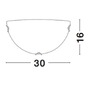 Dekorativní - NV 600403 Nástěnné svítidlo ANCO matné bílé sklo chromovaný kov E27 1x12W - NOVA LUCE - foto 3
