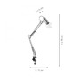 Stolní lampy dekorační - LD 14773-55 TURN ME Svítidlo se svorkou v barvě oceli s flexibilním spotem pro E27 žárovku s nastavitelnou výškou - LEUCHTEN DIREKT / JUST LIGHT - foto 3