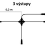 Příslušenství - DLED EFX12T T rozbočovač - 3 výstupy, černý - foto 3