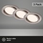 Kruhová - BRI 7116-432 3ks sada LED vestavné svítidlo, pr. 14 cm, 9 W, matný nikl - BRILONER - foto 3
