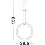 Kruhová - NV 9070166 Závěsné svítidlo CHANGE zlatý hliník a akryl LED 25W 230V 3000K IP20 stmívatelné - NOVA LUCE - foto 3