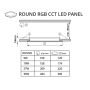 LED panely kruhové - LED panel 24V 9W RGBCCT 24KB9 kulatý - foto 3