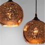 Vícečetná - NV 8142681 Závěsné svítidlo BLAZE měďené sklo a černý kov E27 3x12W 230V IP20 bez žárovky - NOVA LUCE - foto 3