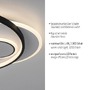 Kruhová - PN 6392-16 MAILAK LED stropní svítidlo kruhové černá/bílá, přepínatelné teple bílé světlo 3000K - PAUL NEUHAUS - foto 3